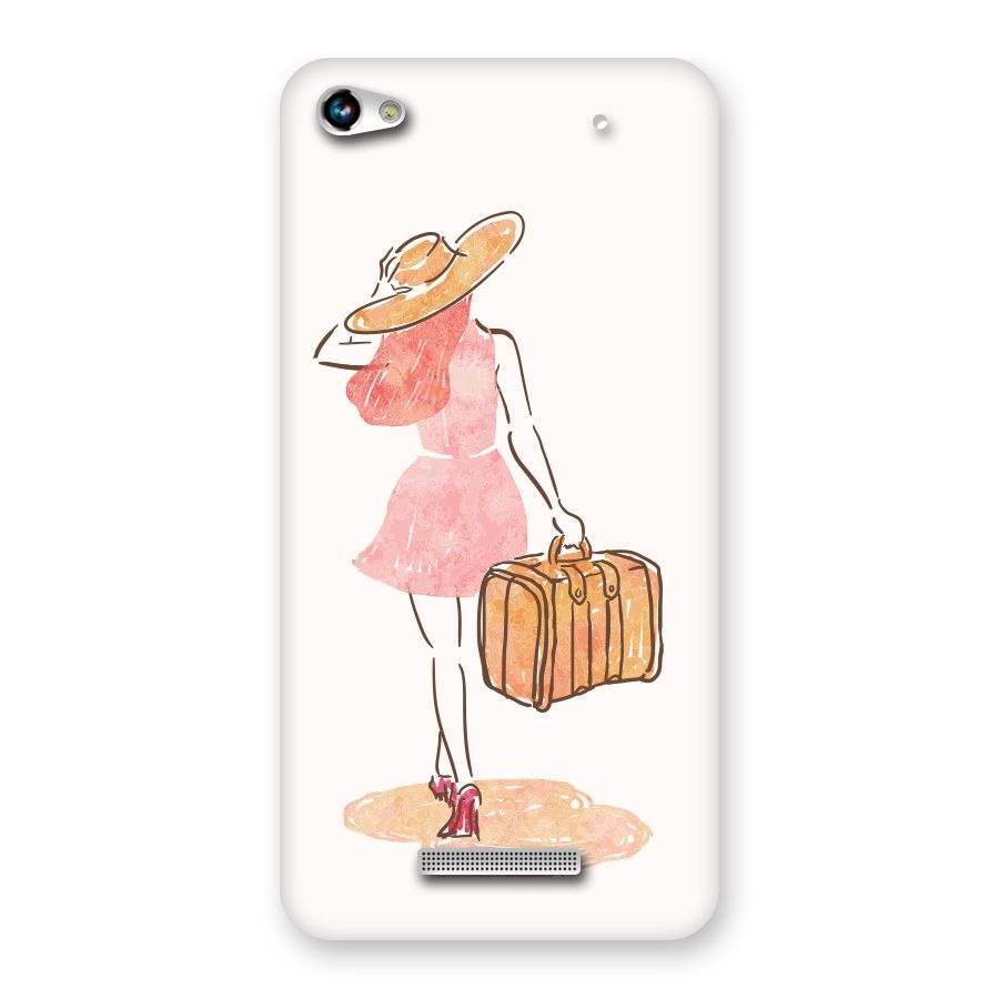 Travel Girl Back Case for Micromax Hue 2