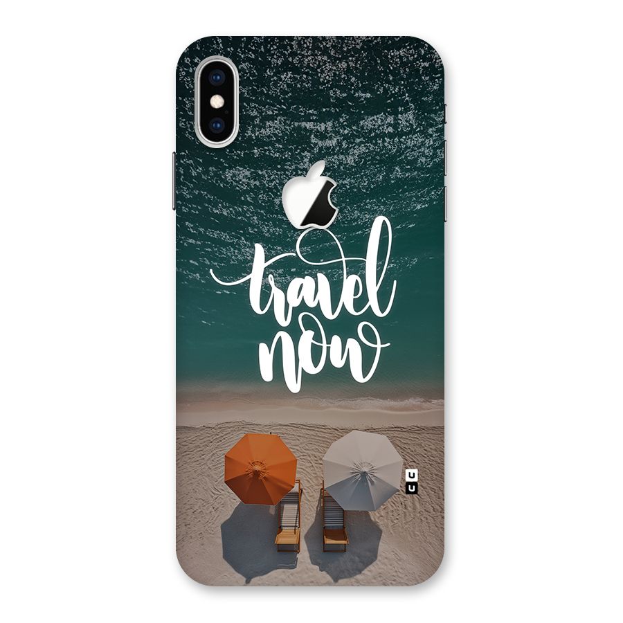 Travel Now Back Case for iPhone XS Max Apple Cut