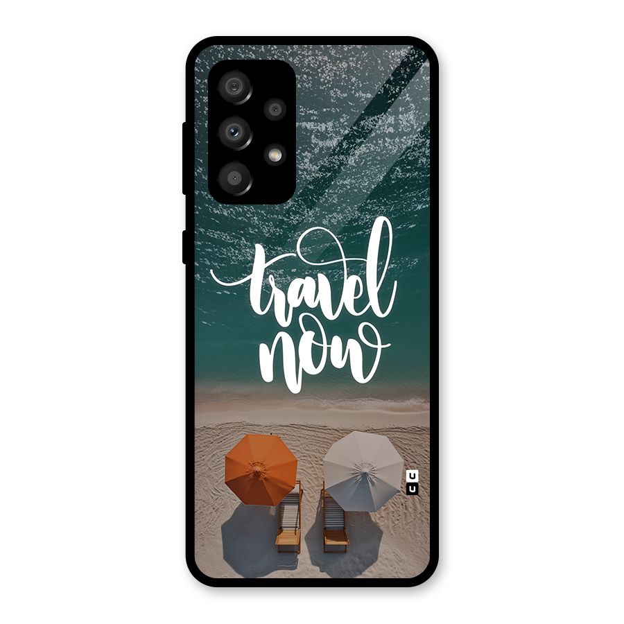 Travel Now Glass Back Case for Galaxy A32