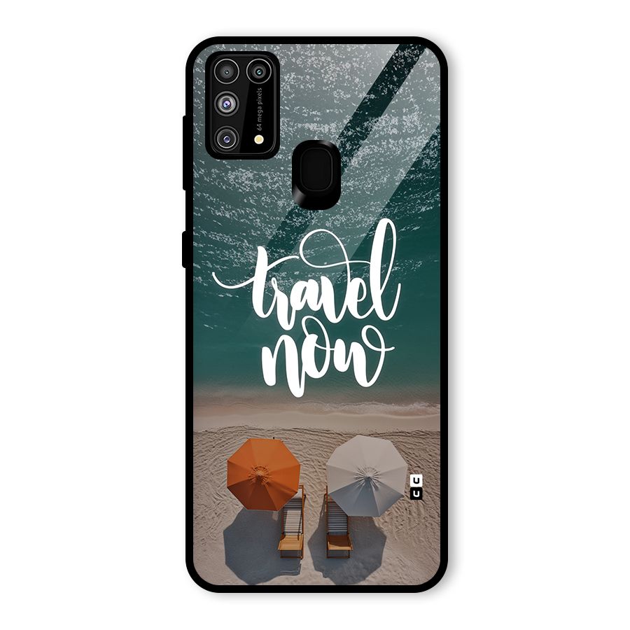 Travel Now Glass Back Case for Galaxy F41