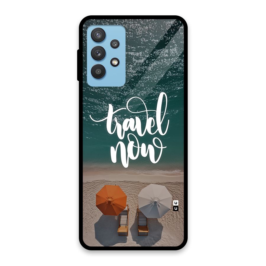 Travel Now Glass Back Case for Galaxy M32 5G