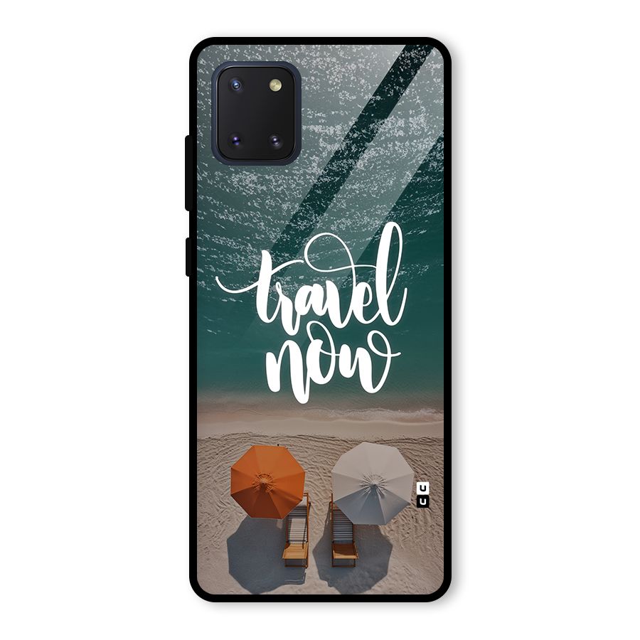 Travel Now Glass Back Case for Galaxy Note 10 Lite