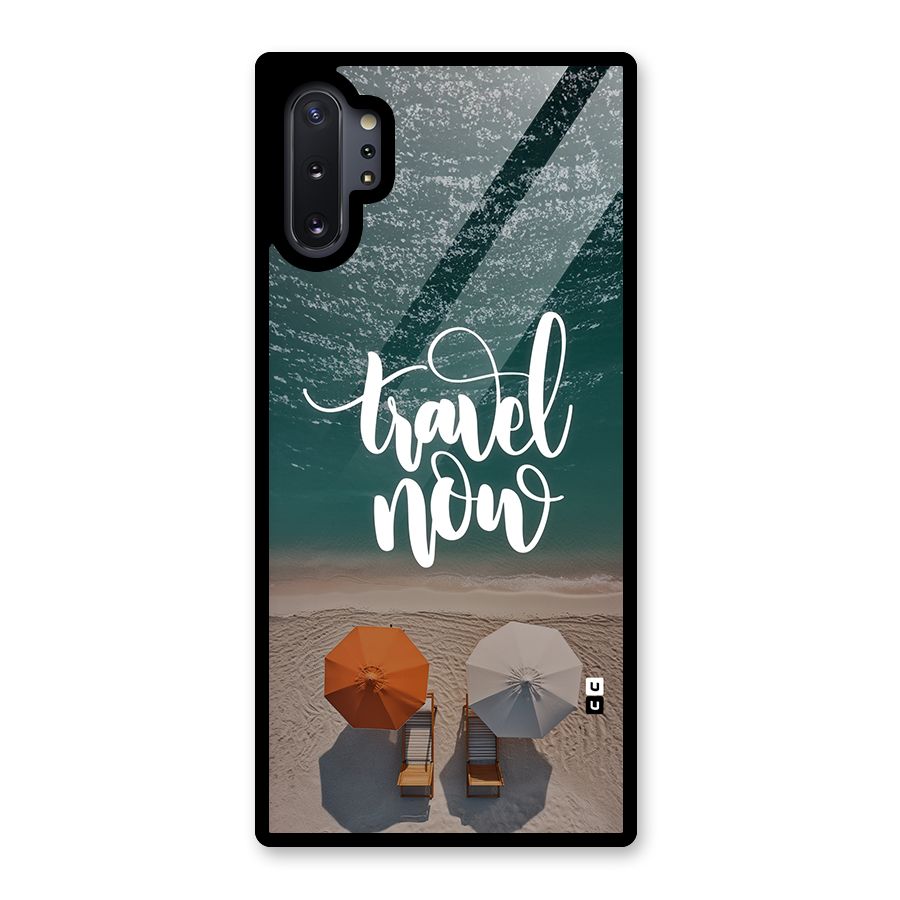 Travel Now Glass Back Case for Galaxy Note 10 Plus