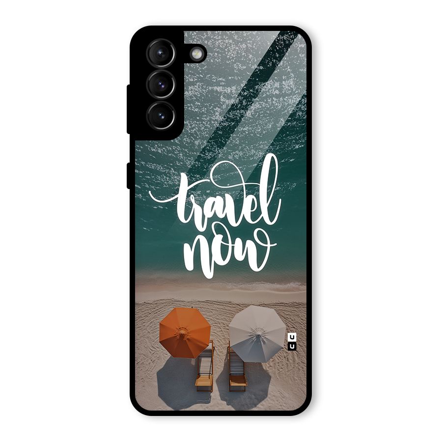 Travel Now Glass Back Case for Galaxy S21 Plus