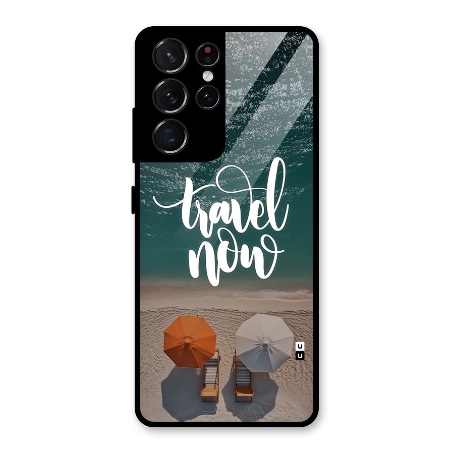Travel Now Glass Back Case for Galaxy S21 Ultra 5G