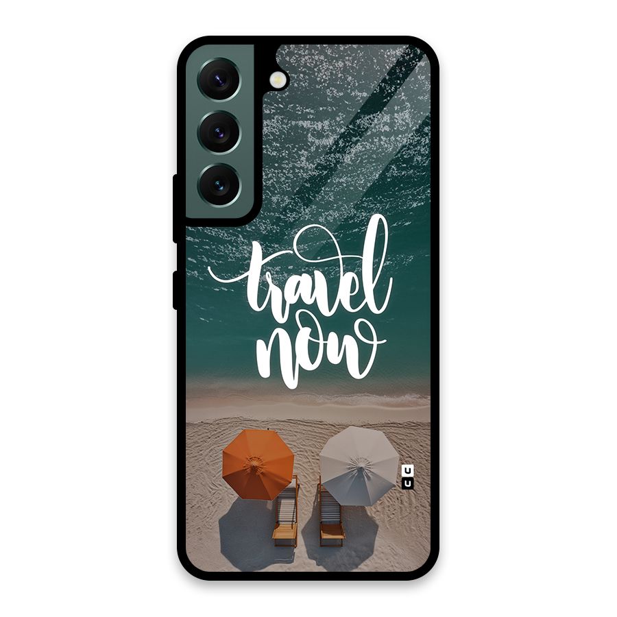 Travel Now Glass Back Case for Galaxy S22 5G