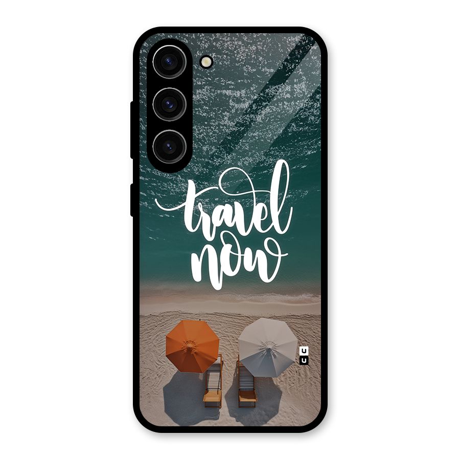 Travel Now Glass Back Case for Galaxy S23