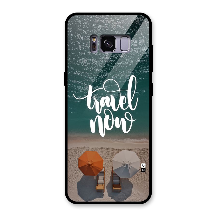 Travel Now Glass Back Case for Galaxy S8