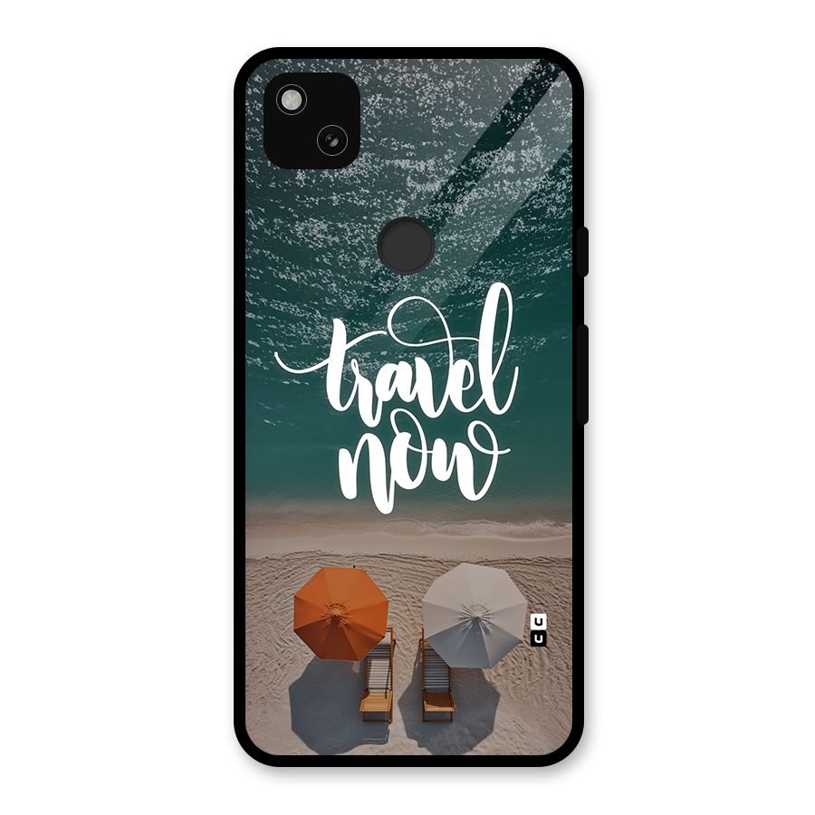 Travel Now Glass Back Case for Google Pixel 4a