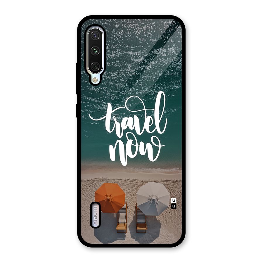 Travel Now Glass Back Case for Mi A3