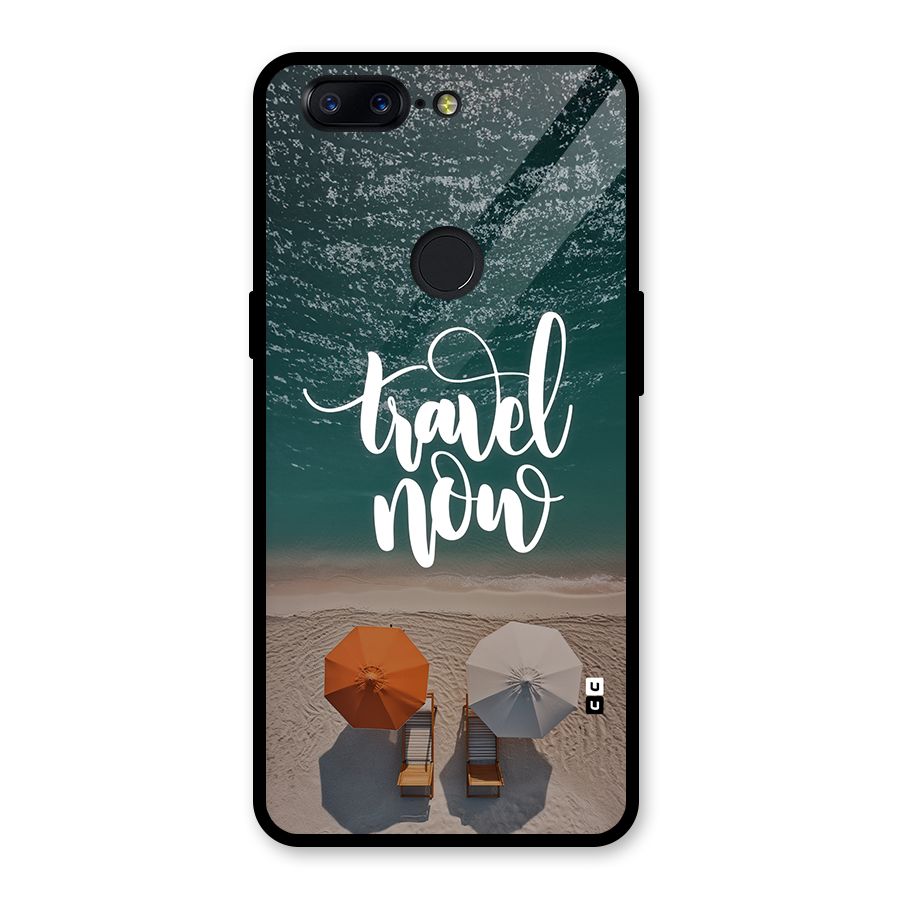 Travel Now Glass Back Case for OnePlus 5T