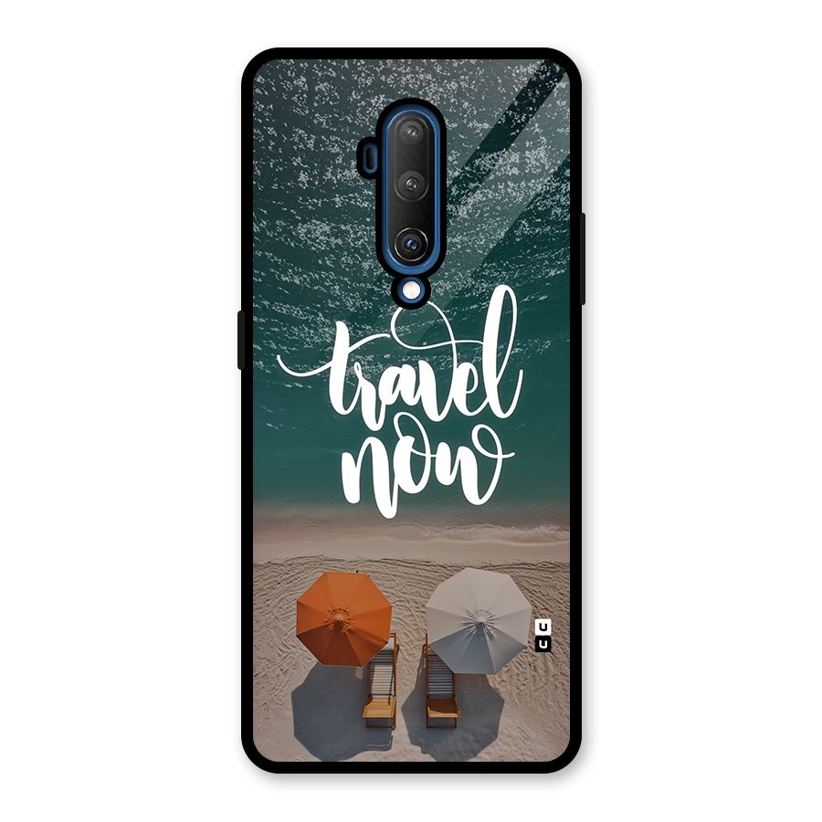 Travel Now Glass Back Case for OnePlus 7T Pro
