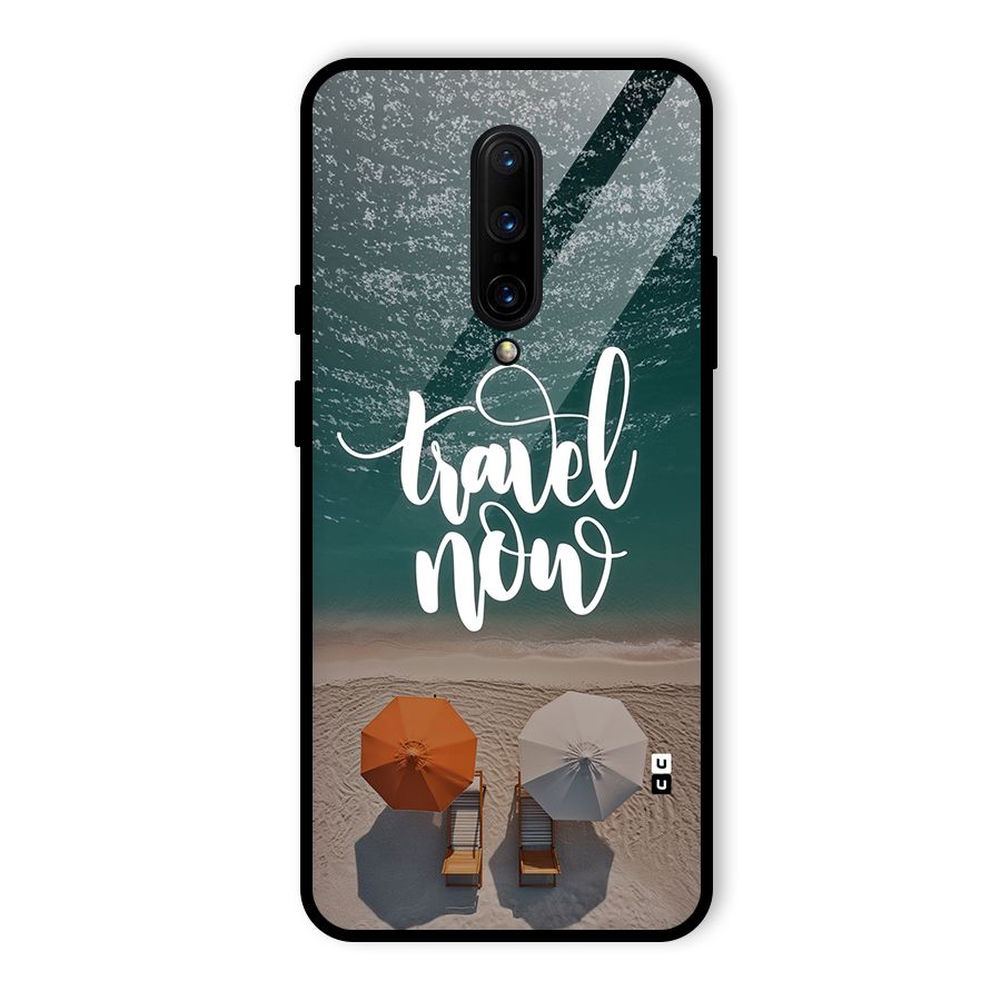 Travel Now Glass Back Case for OnePlus 7 Pro