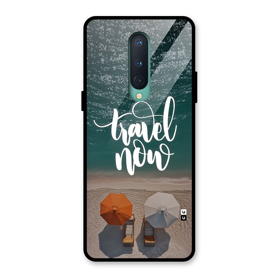 Travel Now Glass Back Case for OnePlus 8
