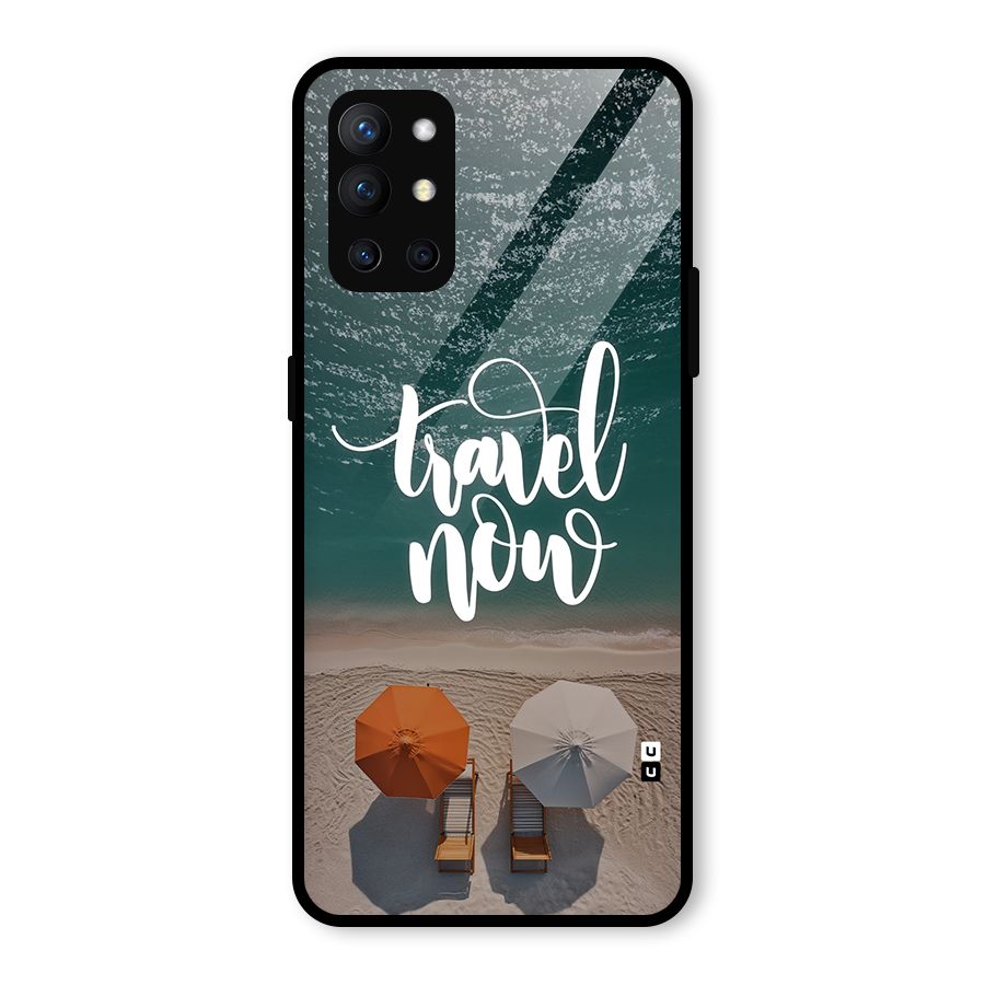 Travel Now Glass Back Case for OnePlus 9R