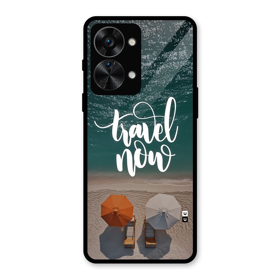 Travel Now Glass Back Case for OnePlus Nord 2T