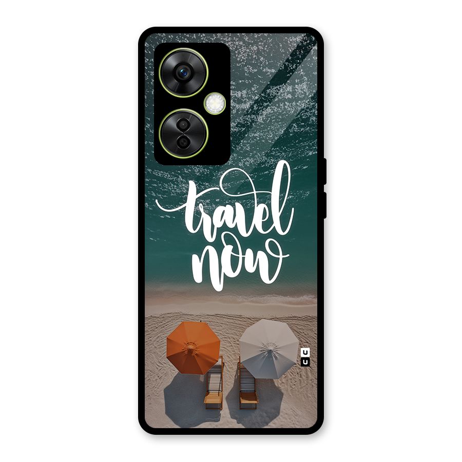Travel Now Glass Back Case for OnePlus Nord CE 3 Lite