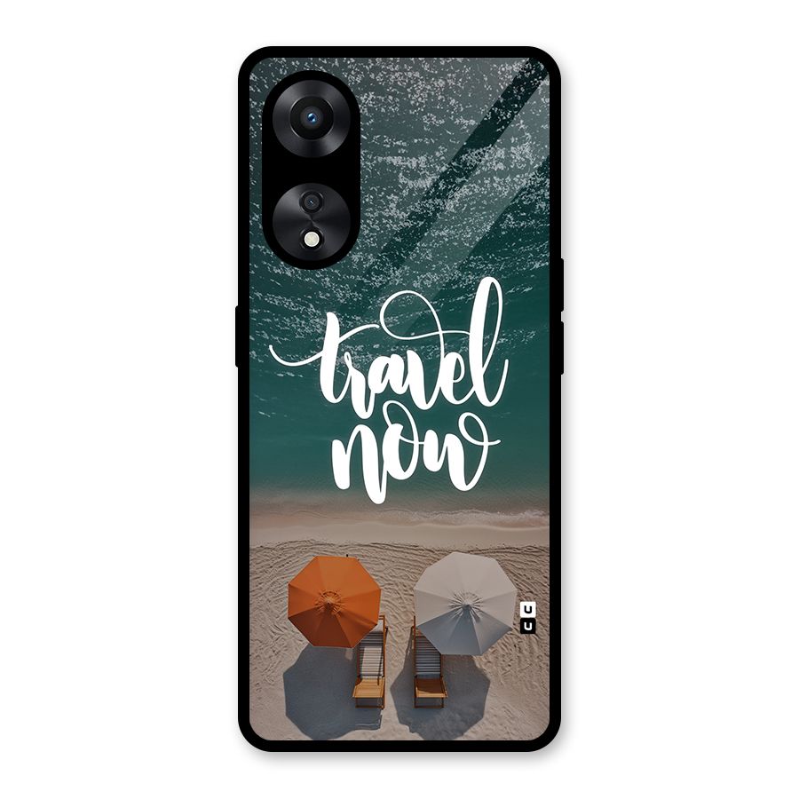 Travel Now Glass Back Case for Oppo A78