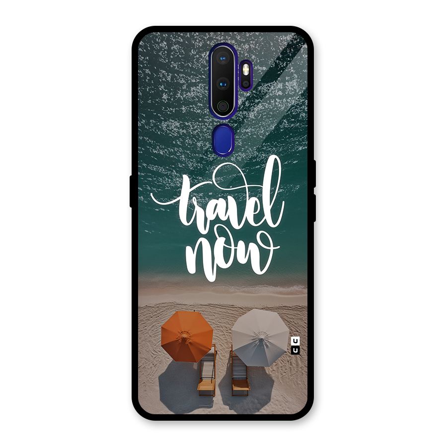 Travel Now Glass Back Case for Oppo A9 (2020)