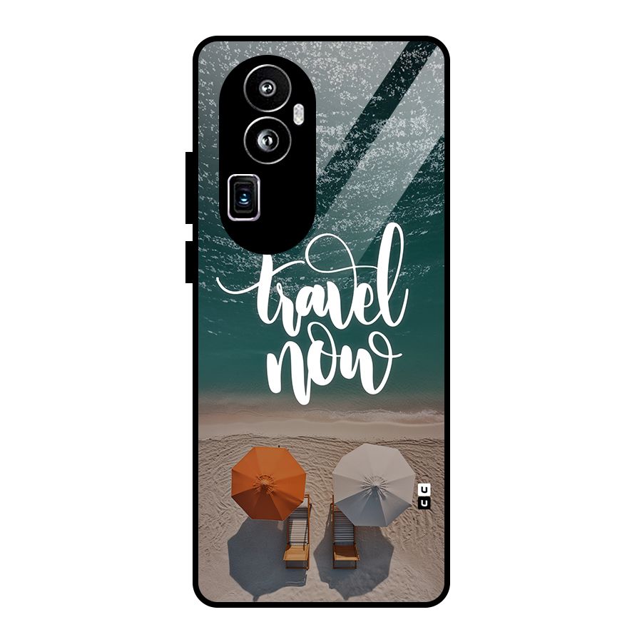 Travel Now Glass Back Case for Oppo Reno10 Pro Plus