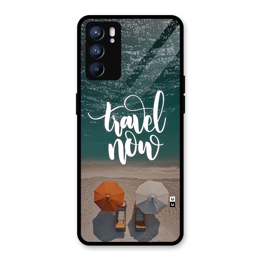 Travel Now Glass Back Case for Oppo Reno6 5G