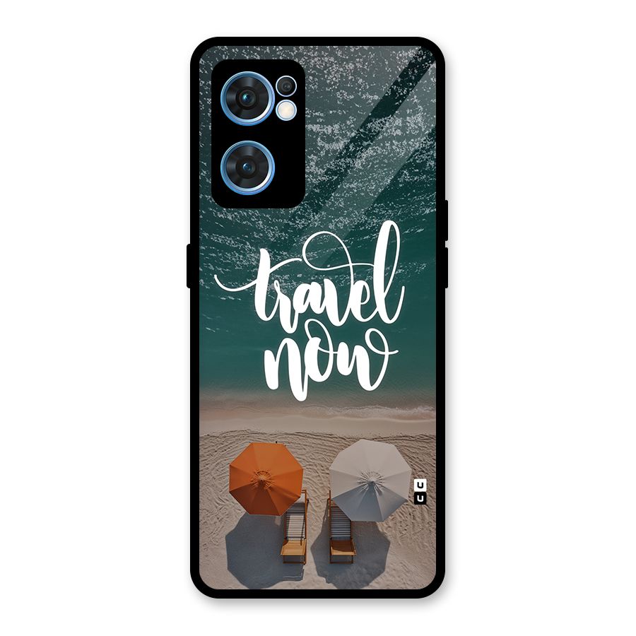 Travel Now Glass Back Case for Oppo Reno7 5G