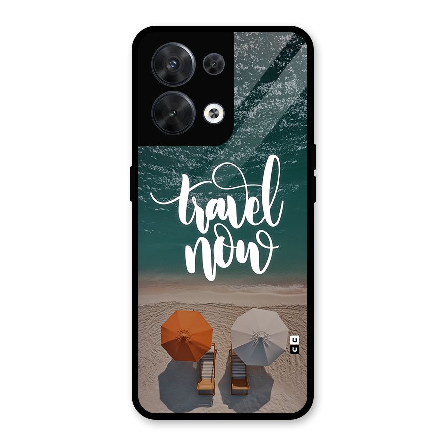 Travel Now Glass Back Case for Oppo Reno8 5G
