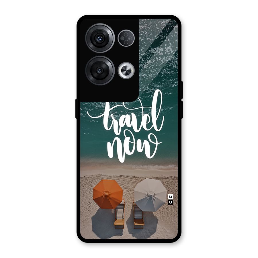 Travel Now Glass Back Case for Oppo Reno8 Pro 5G