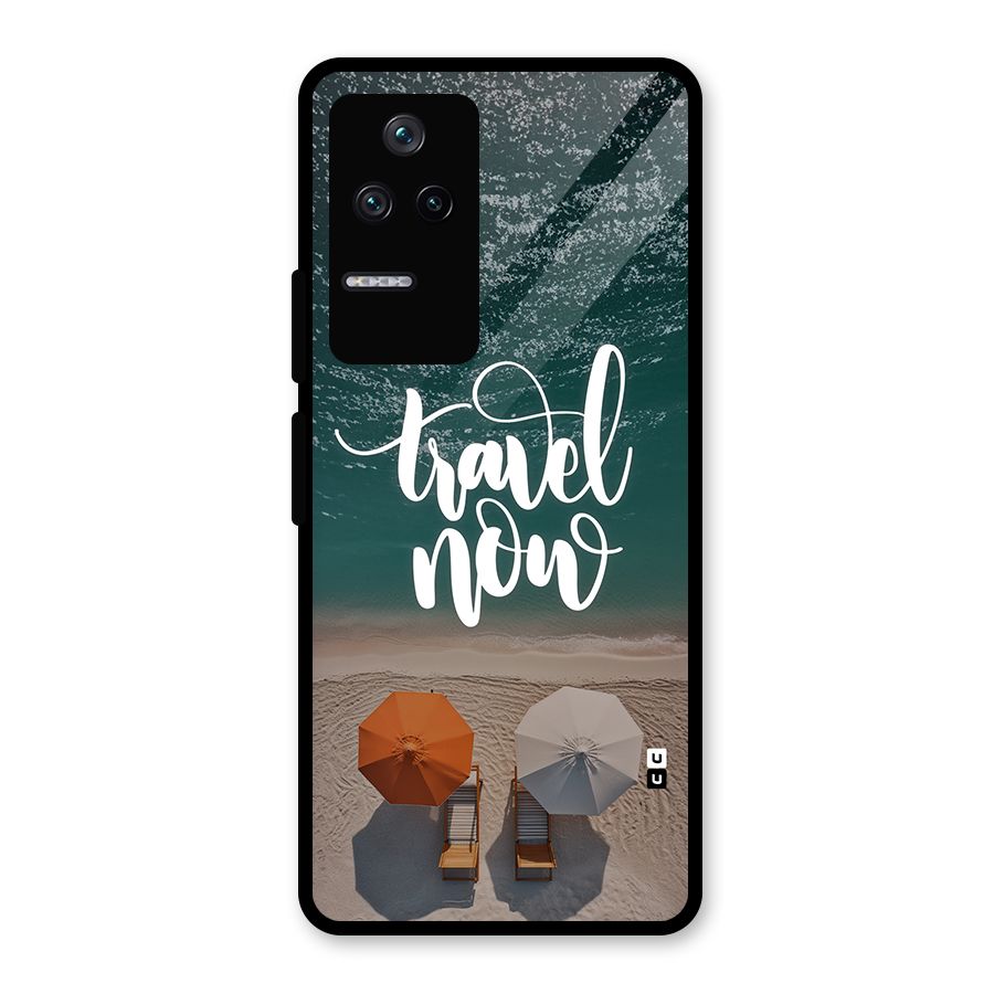 Travel Now Glass Back Case for Poco F4 5G