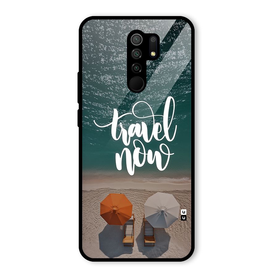 Travel Now Glass Back Case for Poco M2