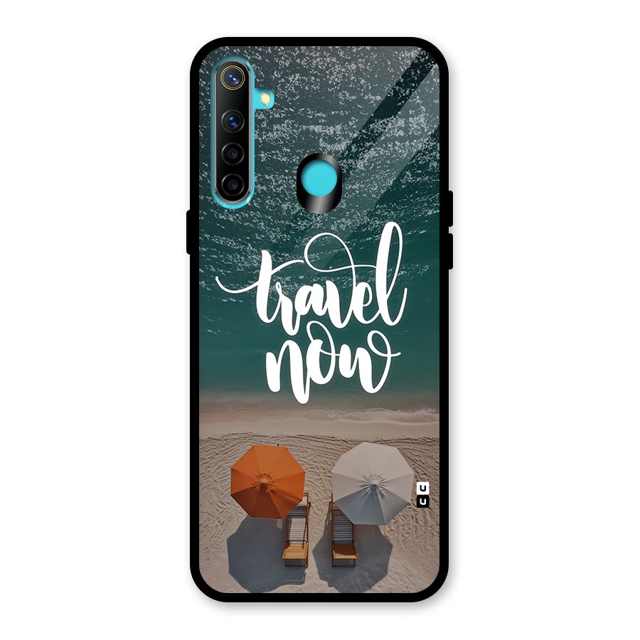 Travel Now Glass Back Case for Realme 5
