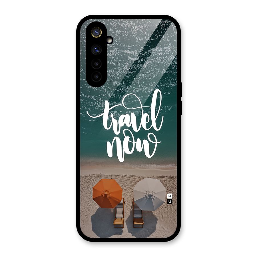 Travel Now Glass Back Case for Realme 6