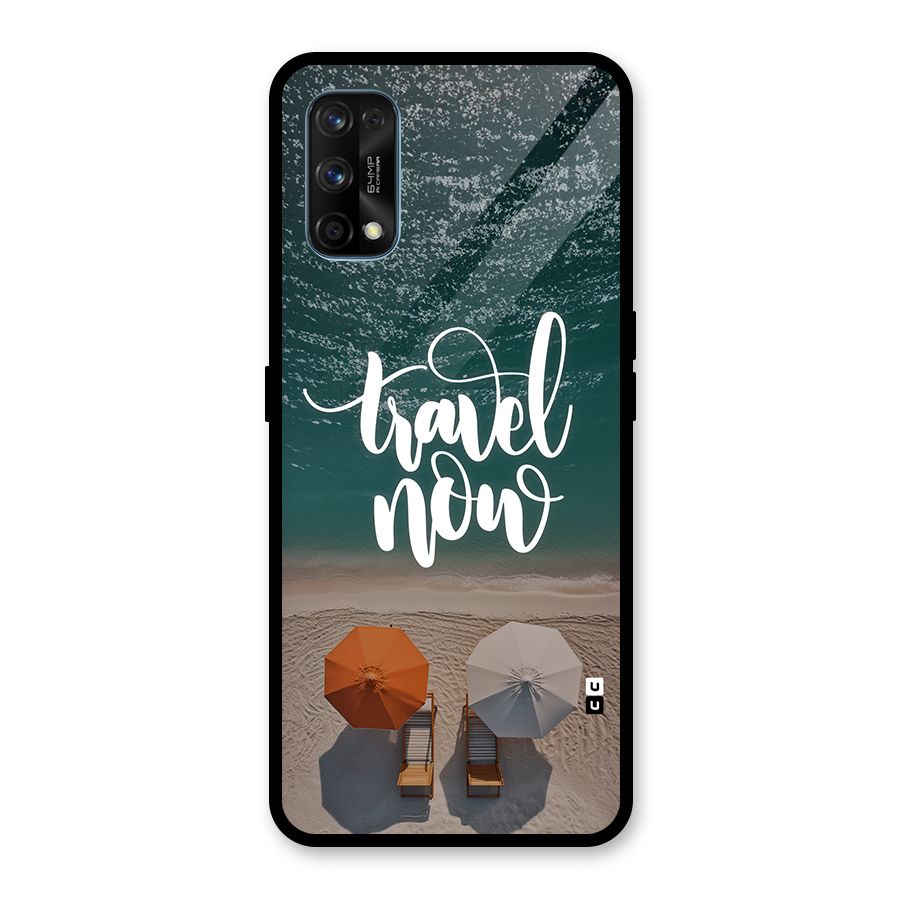 Travel Now Glass Back Case for Realme 7 Pro