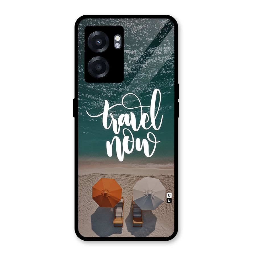Travel Now Glass Back Case for Realme Narzo 50 5G