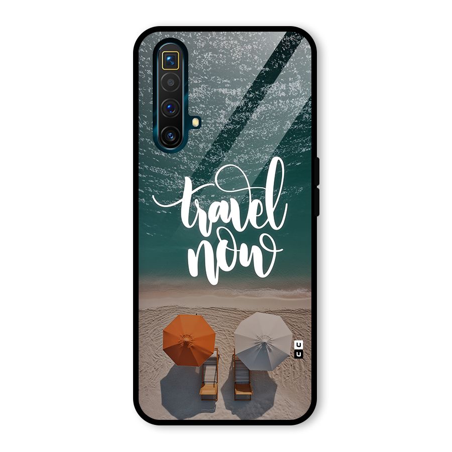 Travel Now Glass Back Case for Realme X3