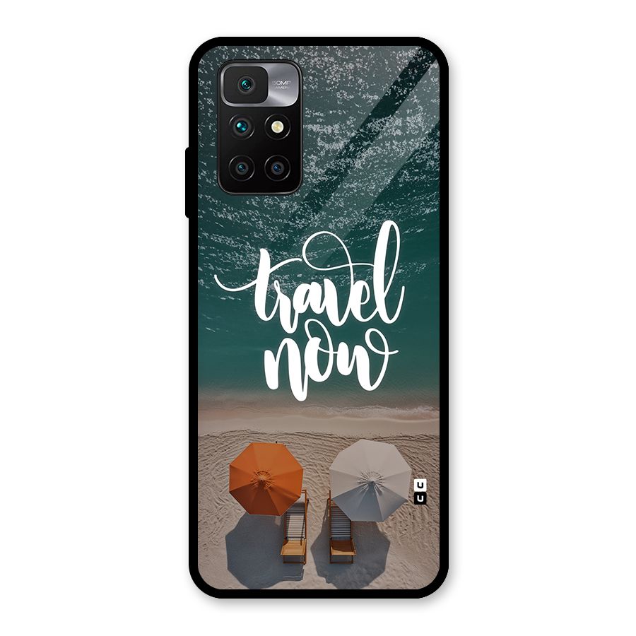 Travel Now Glass Back Case for Redmi 10 Prime