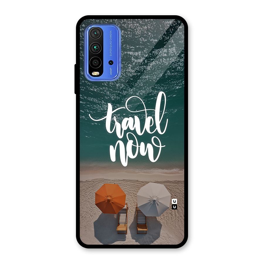 Travel Now Glass Back Case for Redmi 9 Power
