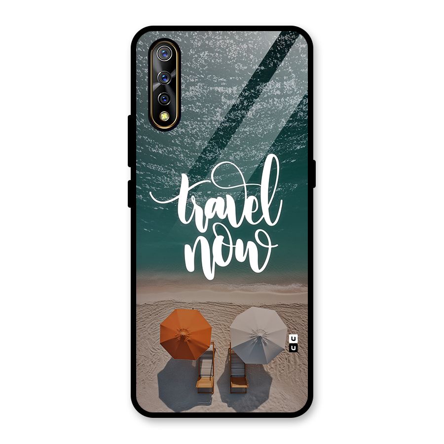 Travel Now Glass Back Case for Vivo S1