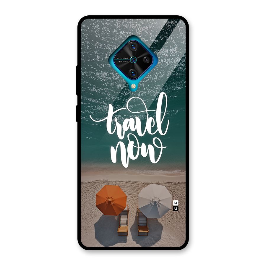 Travel Now Glass Back Case for Vivo S1 Pro