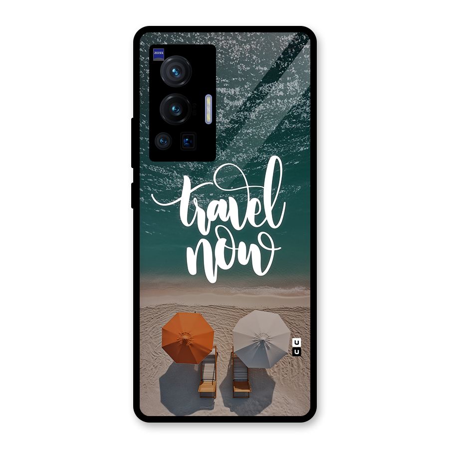 Travel Now Glass Back Case for Vivo X70 Pro