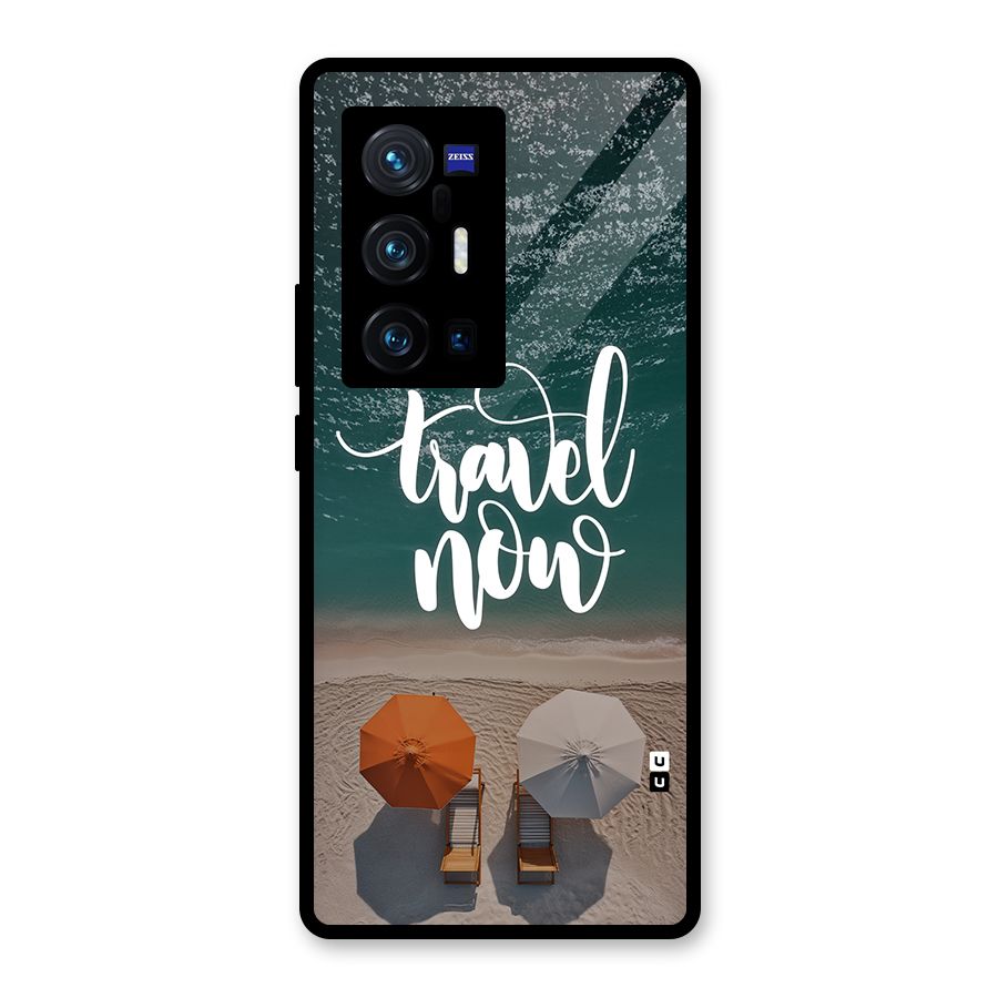 Travel Now Glass Back Case for Vivo X70 Pro Plus