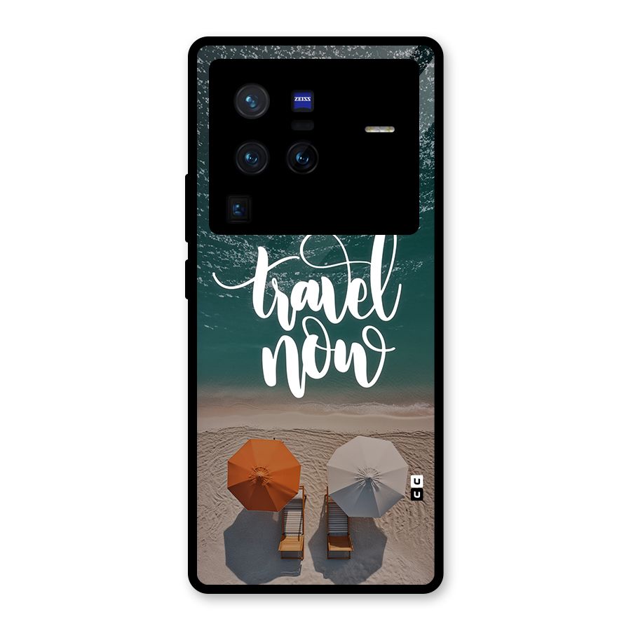 Travel Now Glass Back Case for Vivo X80 Pro