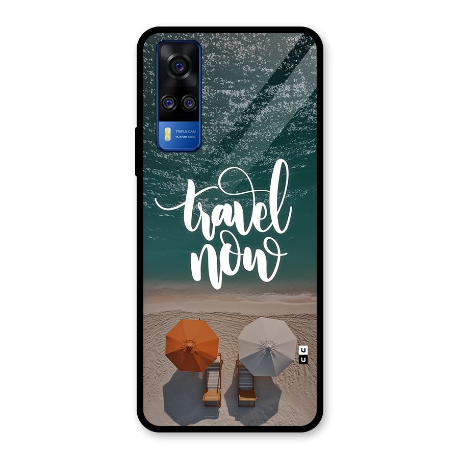 Travel Now Glass Back Case for Vivo Y31