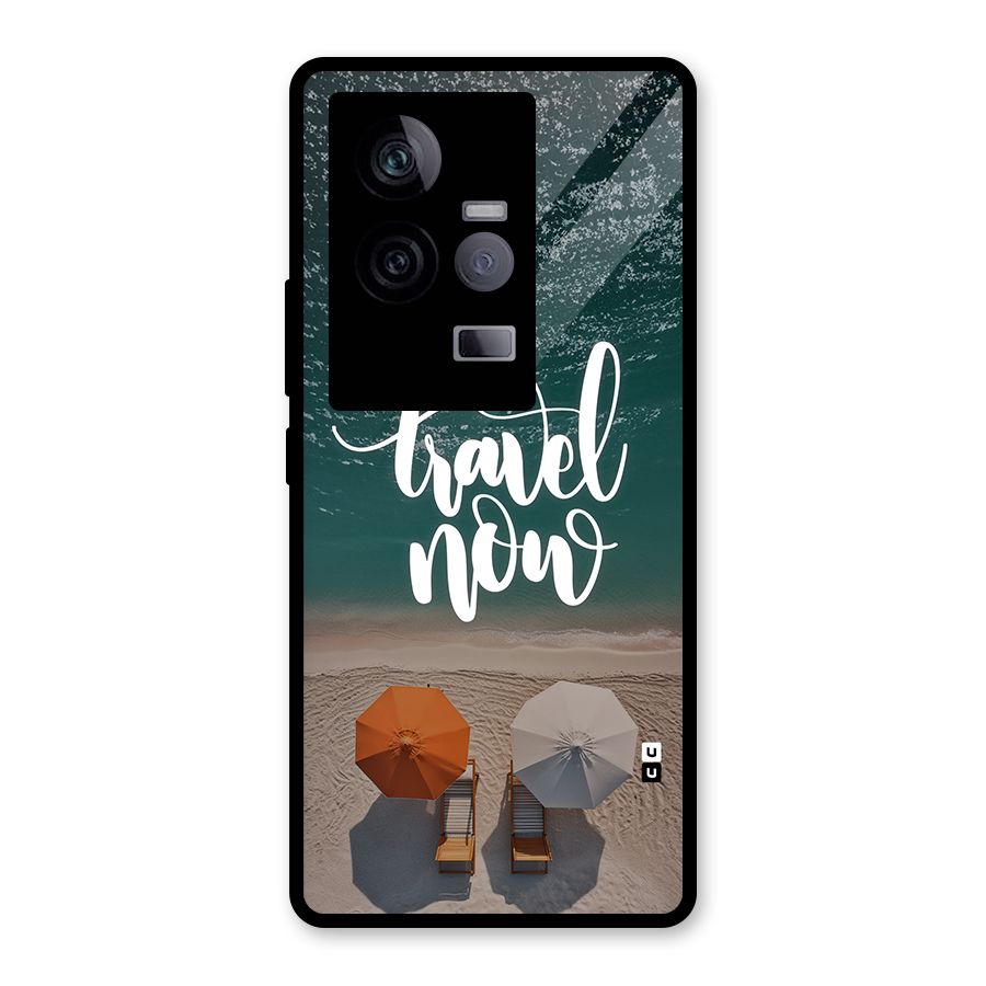 Travel Now Glass Back Case for Vivo iQOO 11 5G