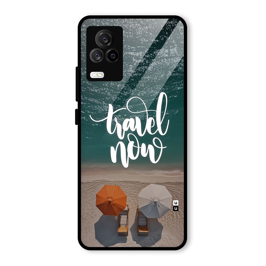 Travel Now Glass Back Case for Vivo iQOO 7 Legend 5G