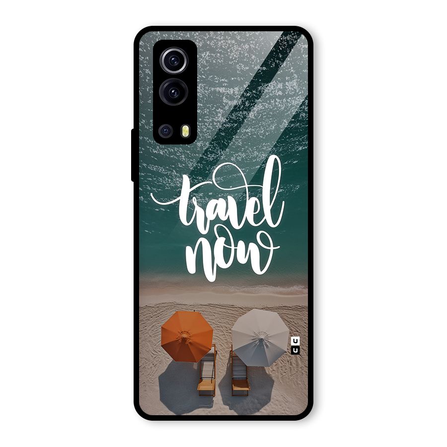 Travel Now Glass Back Case for Vivo iQOO Z3