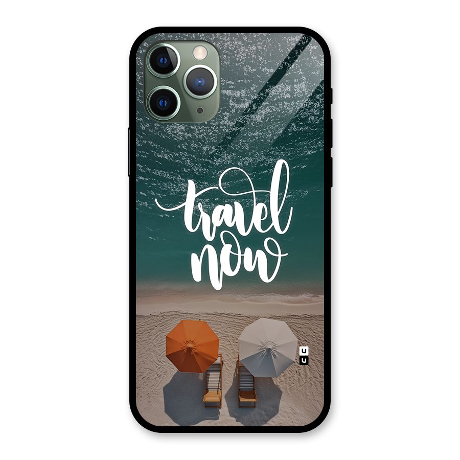 Travel Now Glass Back Case for iPhone 11 Pro