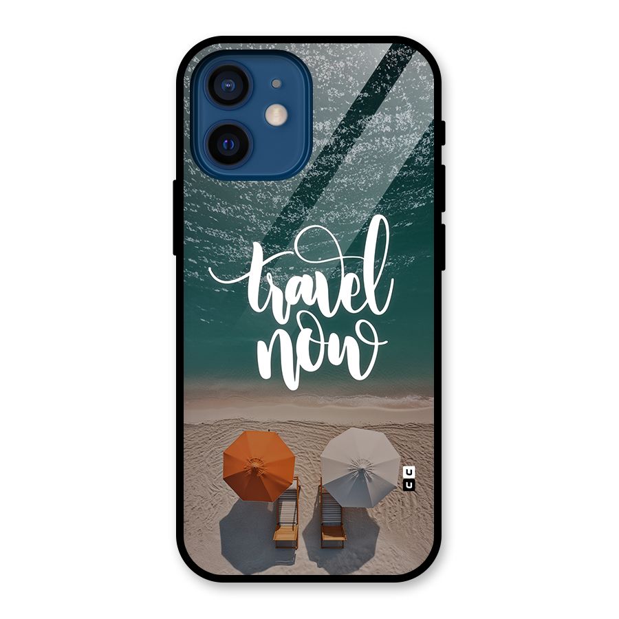 Travel Now Glass Back Case for iPhone 12 Mini