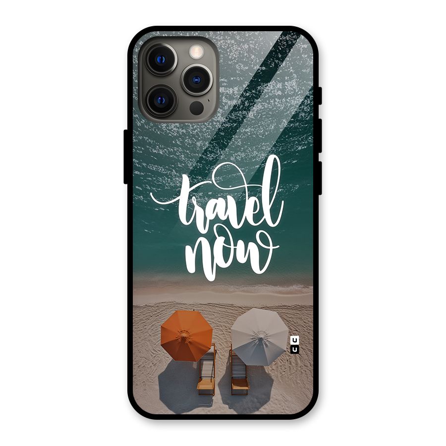 Travel Now Glass Back Case for iPhone 12 Pro Max