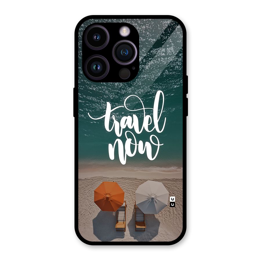 Travel Now Glass Back Case for iPhone 14 Pro
